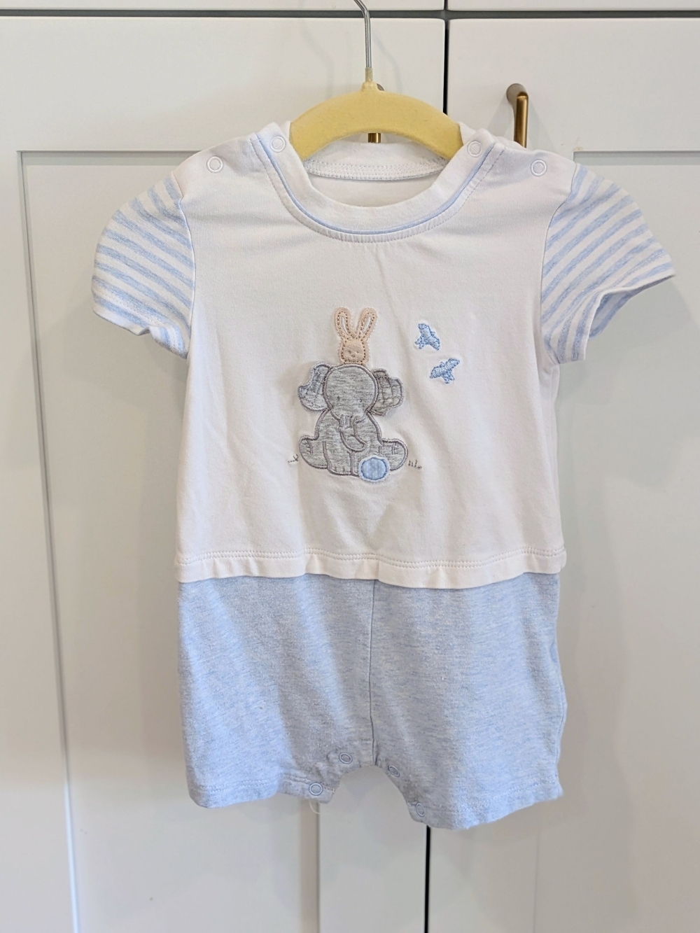 Mayoral Baby Romper With Bunny and Elephant Applique